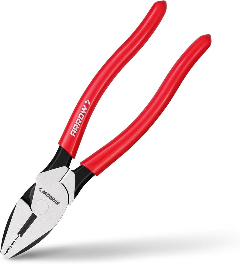 Arrow Fastener ARROW 8" High Leverage Linemans Pliers, Side Cutters, Linesman Pliers for Wire Cutting, Gripping - Image 1